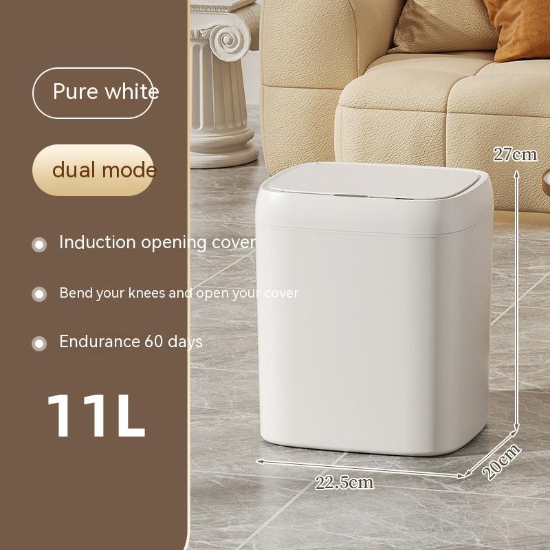 Smart Trash Can with Lid, Automatic Induction for Bedroom, Kitchen