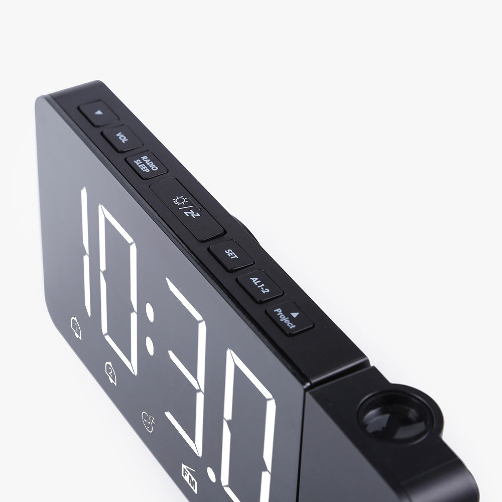 Projection Alarm Clock with Radio, Double Alarm, LED Display