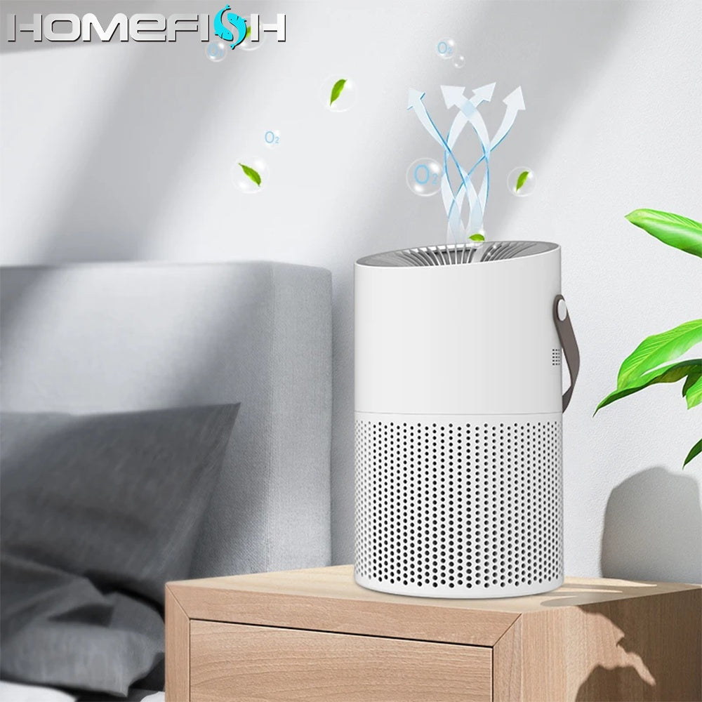 Multifunctional Desktop Air Purifier with H13 HEPA & UVC for Home & Car