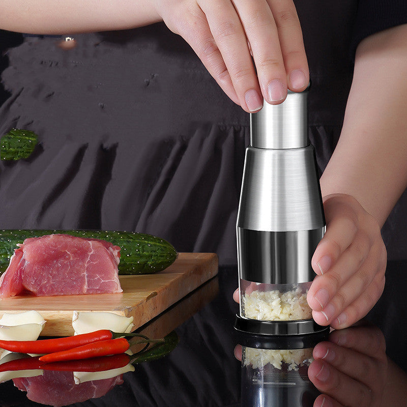 Garlic Crusher & Onion Chopper, Manual Vegetable Chopper and Squeezer Kitchen Gadget