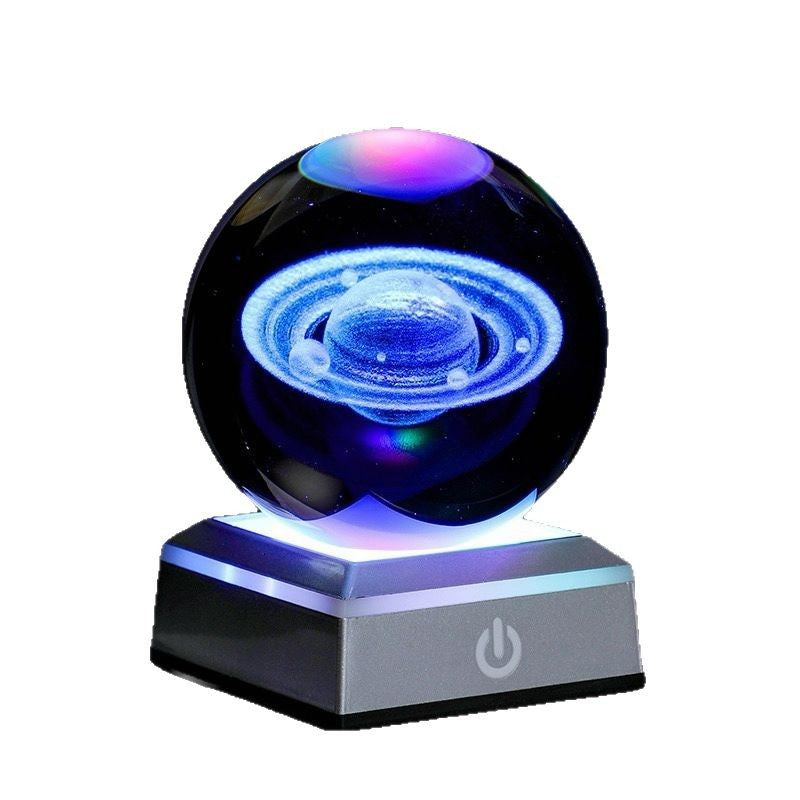 Creative 3D Carved Crystal Ball Night Light