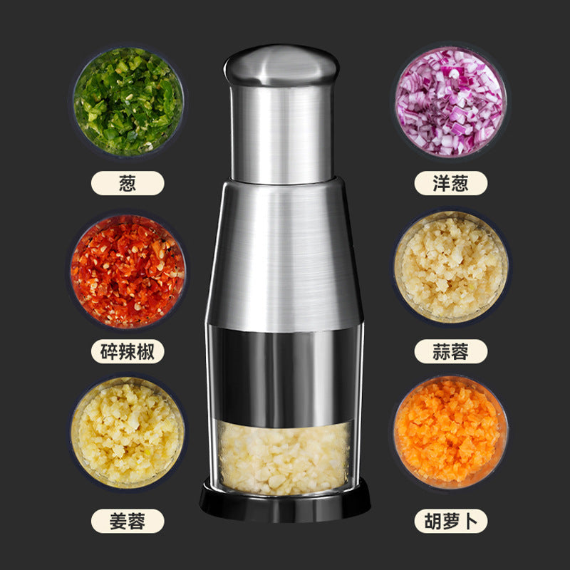 Garlic Crusher & Onion Chopper, Manual Vegetable Chopper and Squeezer Kitchen Gadget