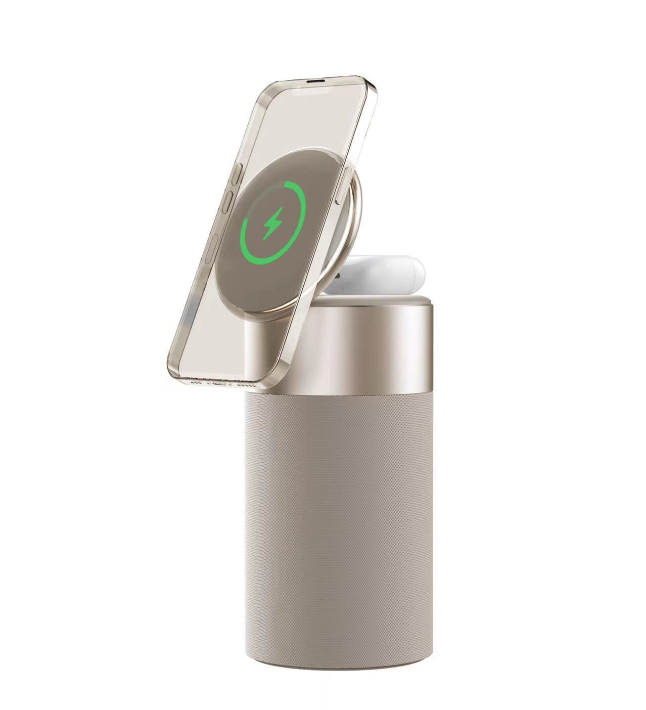 3-in-1 Wireless Charger, Bluetooth Speaker & Touch Lamp for iPhone & AirPods