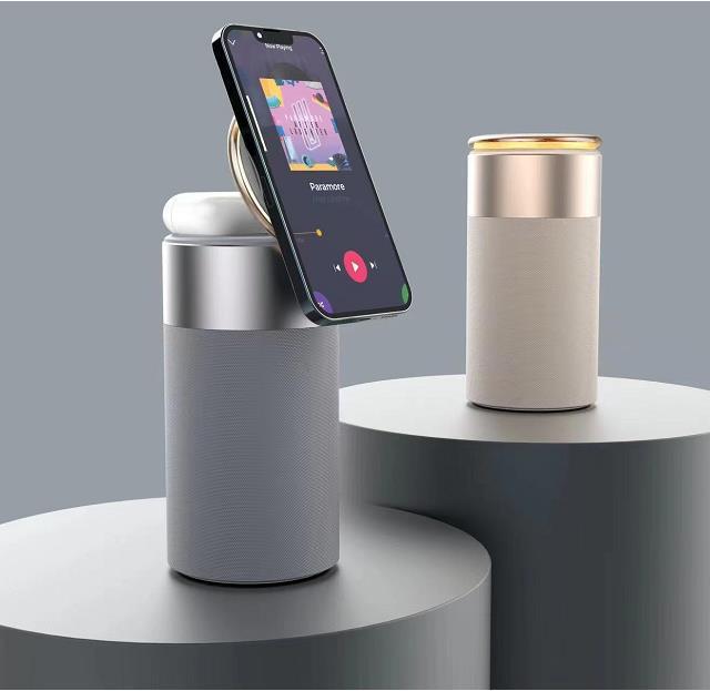 3-in-1 Wireless Charger, Bluetooth Speaker & Touch Lamp for iPhone & AirPods