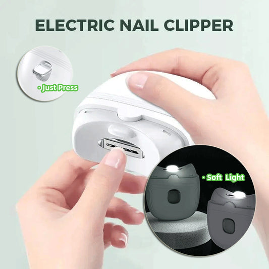 Electric Rechargeable Nail Scissors & Clippers for Adults and Children with Light