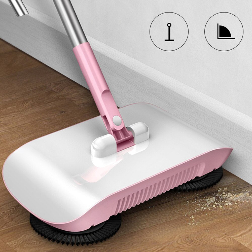 Hand Push All-in-One Sweeper Broom Mop & Dustpan