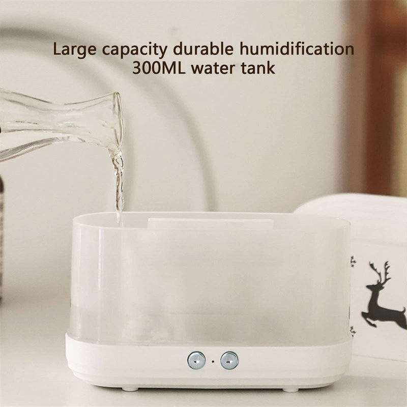 Elk Flame Humidifier Diffuser, Mute Household Atmosphere Lamp for Christmas Decor